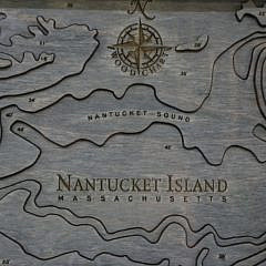 Woodchart Nantucket, MASS 3-D Nautical Wood Chart