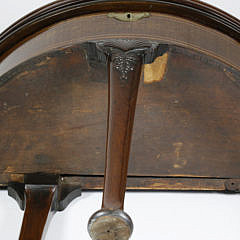 George II Triple-Top Demilune Inlaid Mahogany Games Table, 18th Century