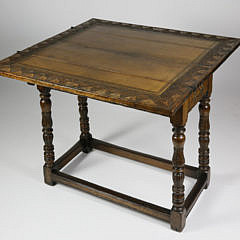 38-4218 Jacobean Style Carved Oak Games Table A_MG_1743