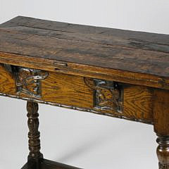 Jacobean Style Carved Oak Games Table, early 20th Century