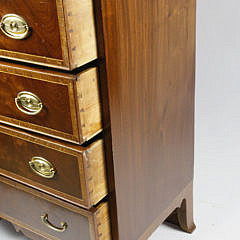 American Federal Inlaid Mahogany Chest of Drawers, 19th Century