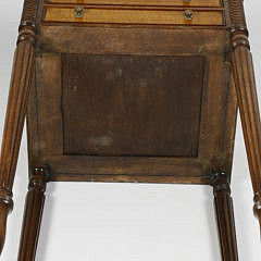 American Sheraton Tiger Maple Workstand, circa 1810