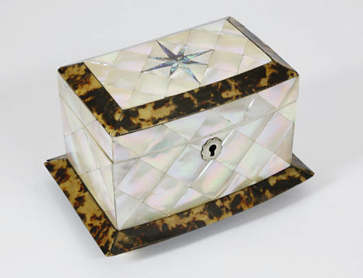 456-3771 Mother of Pearl Tortoiseshell Tea Caddy A_MG_9989