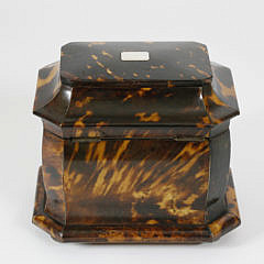 British Regency Tortoiseshell Tea Caddy, circa 1820