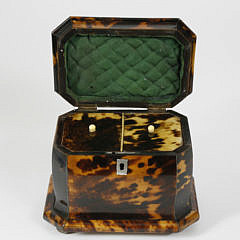 British Regency Tortoiseshell Tea Caddy, circa 1820