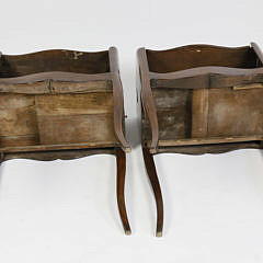 Pair of French Walnut One Drawer Stands, 19th century