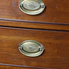 American Cherry Bow Front Chest of Drawers, circa 1810