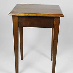 American Hepplewhite Tiger Maple One Drawer Stand, circa 1810