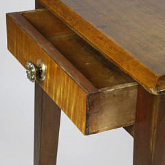 American Hepplewhite Tiger Maple One Drawer Stand, circa 1810