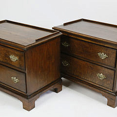 Pair of English Petite Oak Dressers, 18th Century