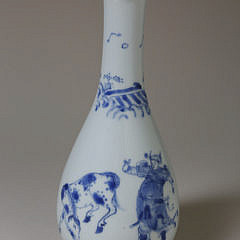 5-4701 Chinese Blue and White Bottle Vase, Qing Dynasty, Kangxi Period A_MG_1642 2