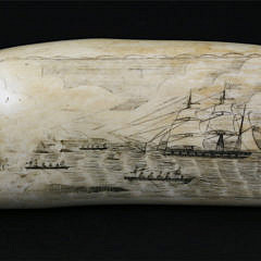 Antique Scrimshaw Whale Tooth, 1st half of the 19th Century