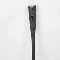 Rare Nantucket Made Samuel Brown Folger Wrought Iron Double Flue Whaling Harpoon, circa 1830