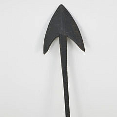 Rare Nantucket Made George Swain Wrought Iron Double Flue Whaling Harpoon, circa 1830