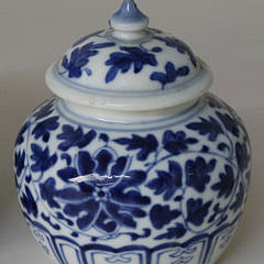 Two Chinese Blue and White Jars, Qing Dynasty, Kangxi Period