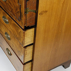 George III Inlaid Mahogany Secretary Bookcase, circa 1790-1800