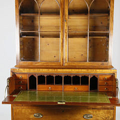 George III Inlaid Mahogany Secretary Bookcase, circa 1790-1800