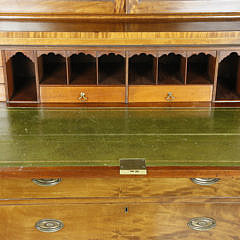 George III Inlaid Mahogany Secretary Bookcase, circa 1790-1800