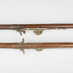 Two Antique Chinese Opium Pipes, 19th Century