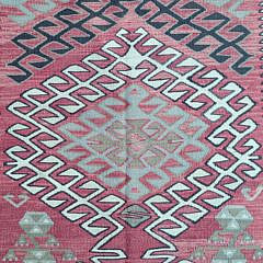 Vintage Kilim Flat Woven Oriental Carpet