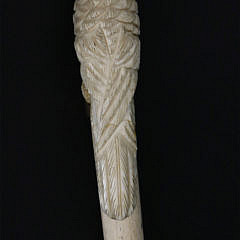 Carved Tropical Bird Grip Walking Stick, circa 1870