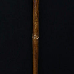 Inuit Carved Walrus Ivory Walking Stick, circa 1900