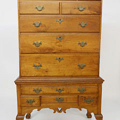 7-4896 American Chippendale Butternut Tall Chest A_MG_1966 2