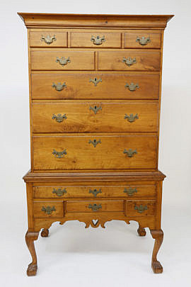 7-4896 American Chippendale Butternut Tall Chest A_MG_1966 2