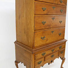 American Chippendale Butternut Tall Chest, circa 1760