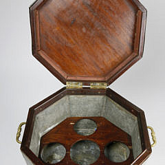 George III Brass-Mounted Mahogany Cellarette, circa 1800