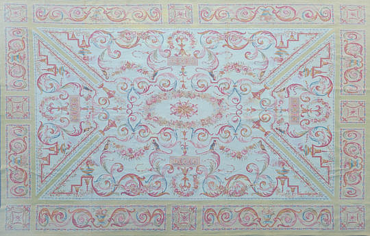 7-4970 Aubusson Style Gold Carpet A 20210507_161845