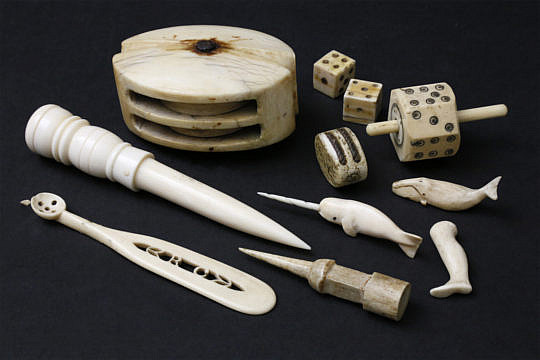 73-4962 11 Antique Whale Ivory and Whalebone Pieces_MG_1005 2