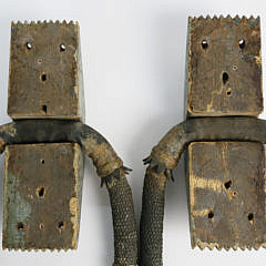 Pair of American Carved and Painted Beckets, circa 1850