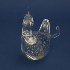 Signed Steuben Clear Crystal Dragon Designed by Bernard X. Wolff