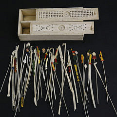 French Prisoner of War Bone Game Box, circa 1800