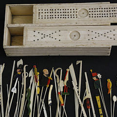 French Prisoner of War Bone Game Box, circa 1800