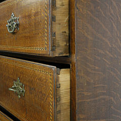 English Georgian Oak Chest on Chest, circa 1800-1820