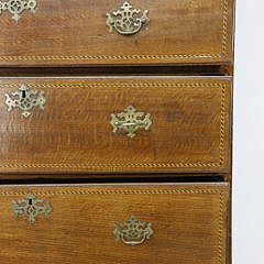 English Georgian Oak Chest on Chest, circa 1800-1820