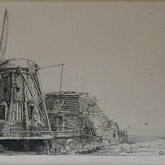 90-4990 Rembrandt Etching The Windmill 1641 A_MG_1950