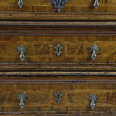 Late Continental Baroque Inlaid Walnut Chest of Drawers, circa 1700