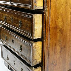 Late Continental Baroque Inlaid Walnut Chest of Drawers, circa 1700