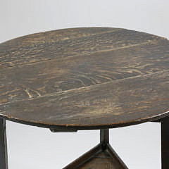 English Oak Cricket Table, Early 19th Century
