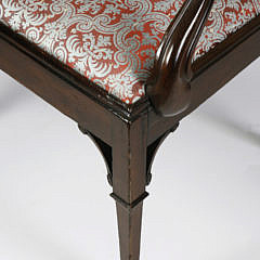 George III Carved Mahogany Open Armchair, late 18th Century