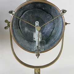 Pair of Copper and Brass Ship’s Spotlights, early 20th Century