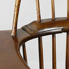 American Windsor Bow-Back Writing Armchair, New England, 18th Century