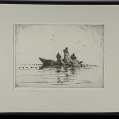 Seab Hallagher Engraving “Pulling in the Nets”