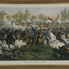 “Battle of Cedar Creek” (Virginia) Chromolithograph, 1890