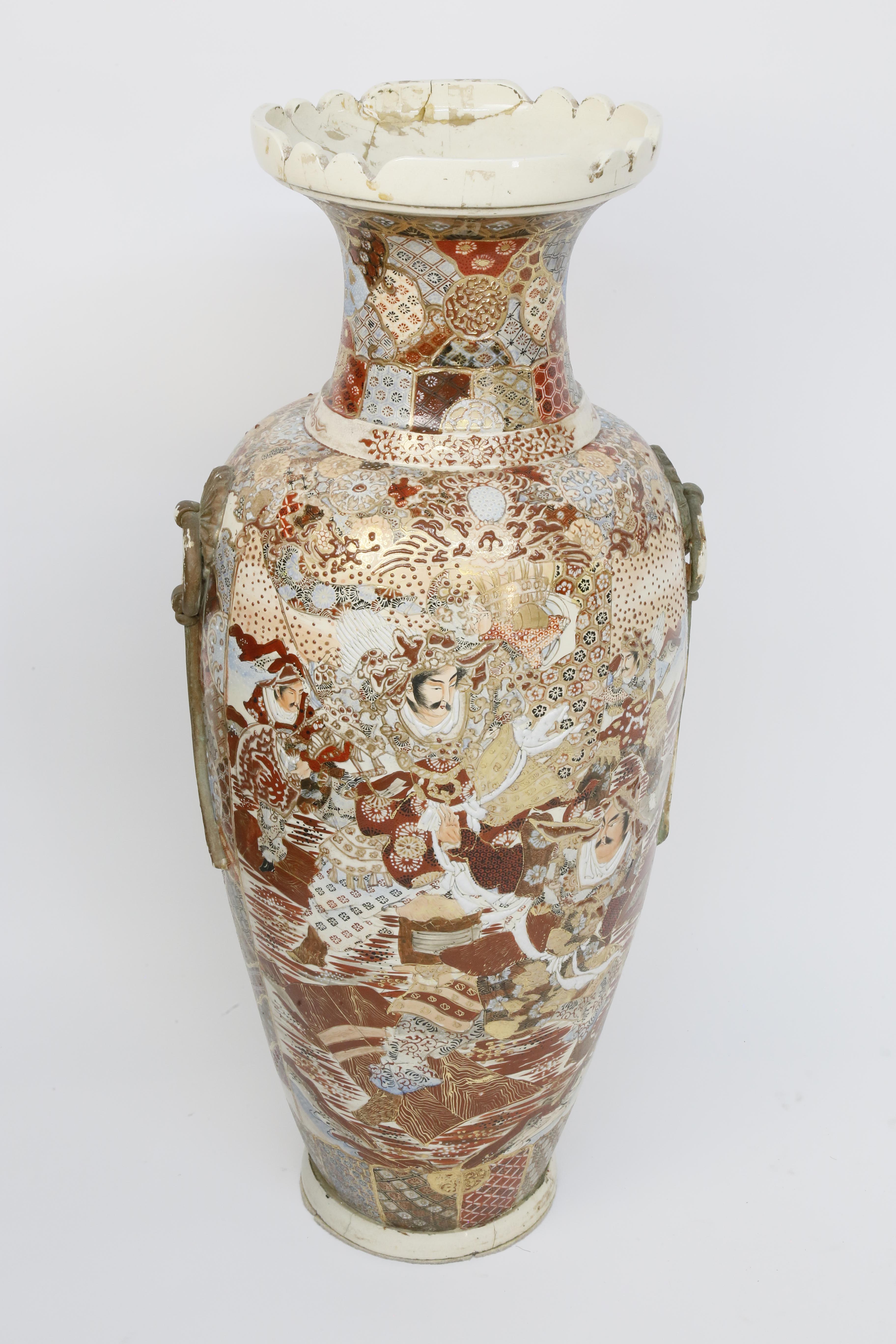 Signed Satsuma Temple Vase Signed Satsuma Temple Vase Rafael Osona