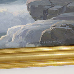 Arthur F. Maynard Oil on Canvas “Rocky Coastline”