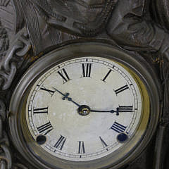 American Patinated Cast-Metal Sailor Clock, 3rd quarter of the 19th century